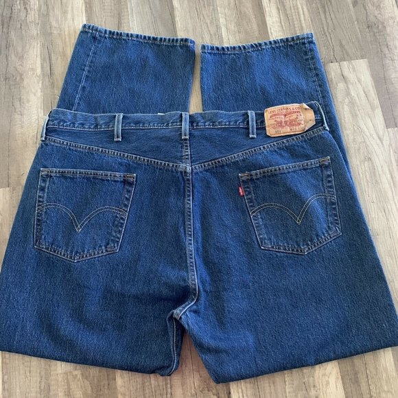 Levis 501 XX ORIGINAL FIT MEN'S JEANS (BIG & TALL) Straight Leg W44 L32 Blue - Picture 3 of 11